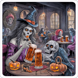 Cantina Halloween, Brujas Y Esqueletos