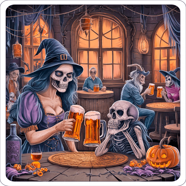 Cantina Halloween, Brujas Y Esqueletos