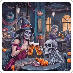 Cantina Halloween, Brujas Y Esqueletos