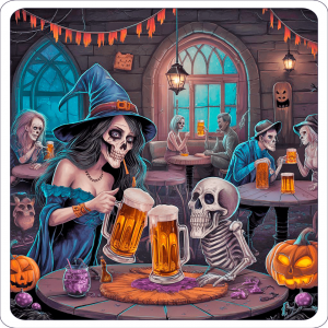Cantina Halloween, Brujas Y Esqueletos