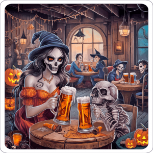 Cantina Halloween, Brujas Y Esqueletos