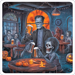 Cantina Hallowen Frankeinstein Y Esqueletos