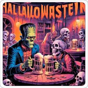 Cantina Hallowen Frankeinstein Y Esqueletos