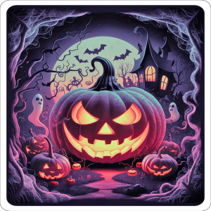 Escenario Hallowen Y Calabaza