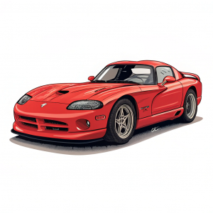 Dodge, Viper Rt10, 1992, Rojo.