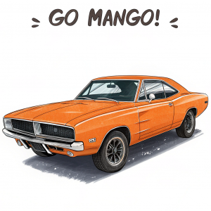 Dodge, Charger, 1968, Naranja (Go Mango!).
