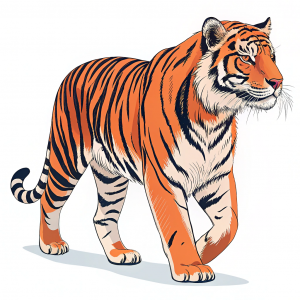 16700 Mamiferos Tigre, naranja rojizo con rayas negras y blanco en el vientre, Panthera tigris. Mamiferos Tigre, Naranja Rojizo Con Rayas Negras Y Blanco En El Vientre, Panthera Tigris