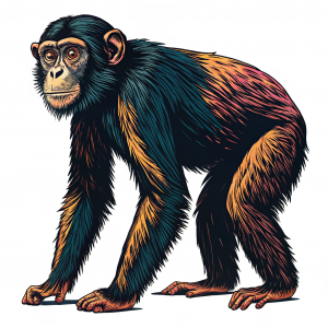 Mamiferos Mono Araña, Negro O Marrón Oscuro, Ateles Geoffroyi