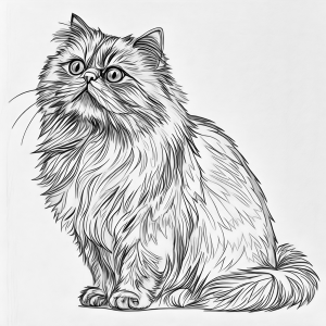 Mamiferos Gato Dom‚Stico, Felis Catus. Colorear