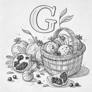 Abecedario De Frutas 02 Colorear