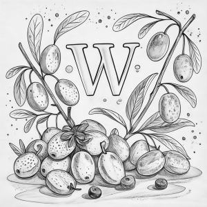 Abecedario De Frutas 02 Colorear