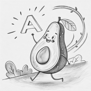 Abecedario De Frutas 02 Colorear