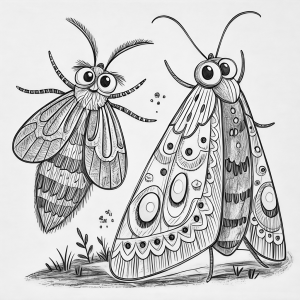 Insectos Yesquero (Polilla) Colorear