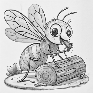 Insectos Xilófago Colorear