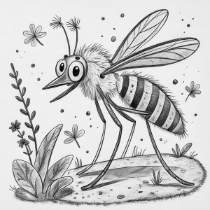 Insectos Quirónomo (Mosquito No Picador) Colorear