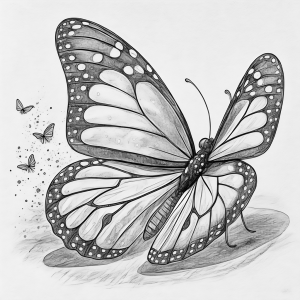 Insectos Mariposa Monarca Colorear