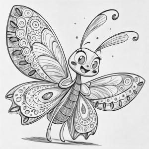 Insectos Jazmín (Mariposa Nocturna) Colorear