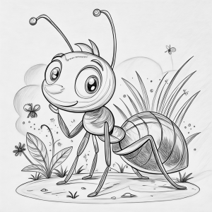 Insectos Hormiga Negra De Jardín Colorear