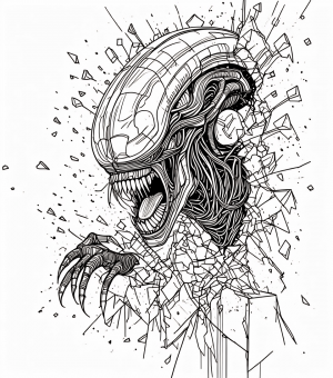 17250 Aliens Xenomorfo destructor (6) Gfx Colorear-min Aliens Xenomorfo Destructor Gfx Colorear