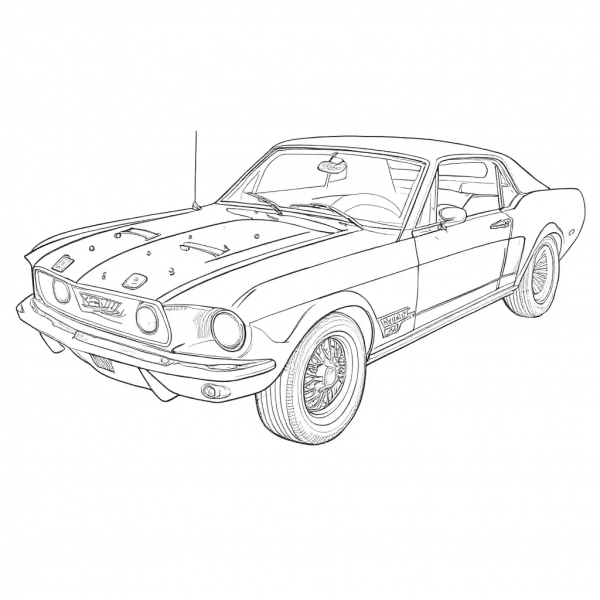 Autos Hotweels 1968 Strawberry Over Chrome Mustang Colorear