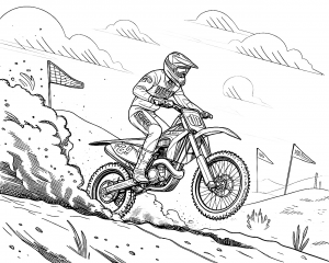 Moto Yamaha  Modelo YZ450F Año 2020 Colorear