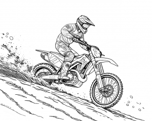 Moto Honda Modelo CRF450R Año 2017 Colorear