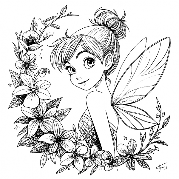 17399 Campanita Tinkerbell (4) Colorear Tinker Bell Colorear