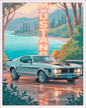 17454 Auto Ford, Mustang Mach 1, 1973, Silver Metallic (2)-min Auto Ford, Mustang Mach 1, 1973, Silver Metallic