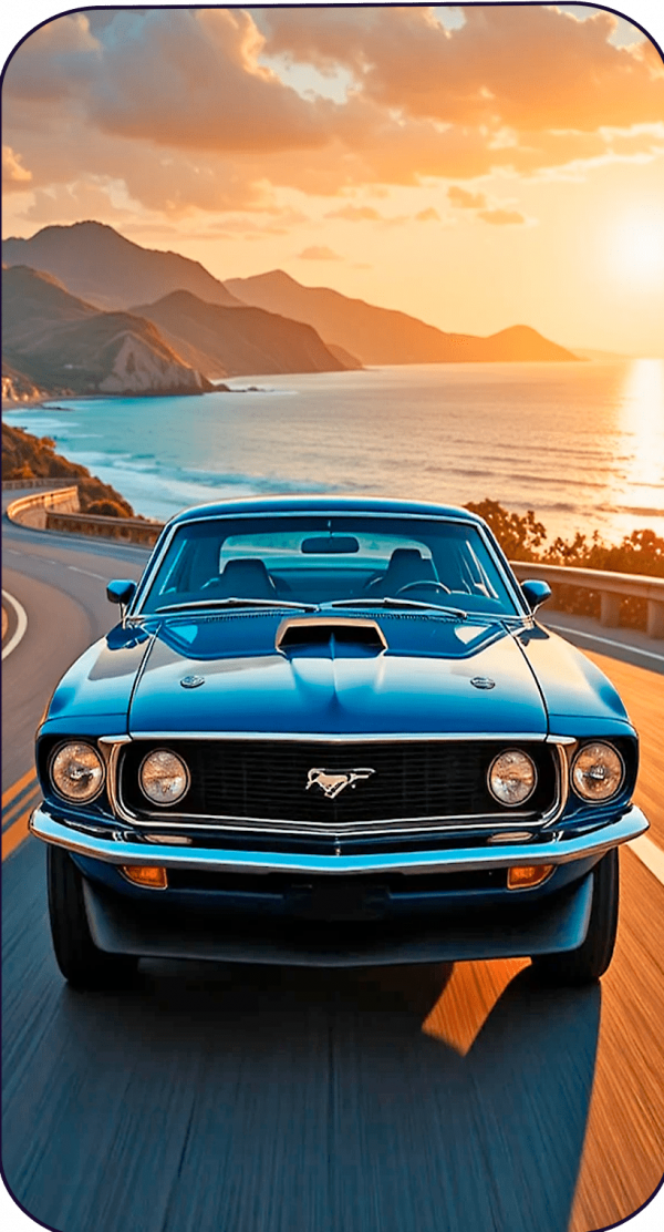 17456 Auto Ford, Mustang Mach 1, 1969, Acapulco Blue-min Auto Ford, Mustang Mach 1, 1969, Acapulco Blue