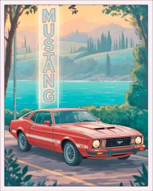 17459 Auto Ford, Mustang II Ghia, 1974, Bright Red (1)-min Auto Ford, Mustang Ii Ghia, 1974, Bright Red