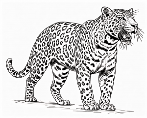 17730 Felinos Jaguar 02 Colorear-min Felinos Jaguar Colorear