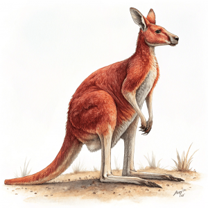 Mamífero Canguro Rojo Australia