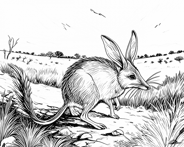 Mamífero Bilby Mayor Australia Colorear