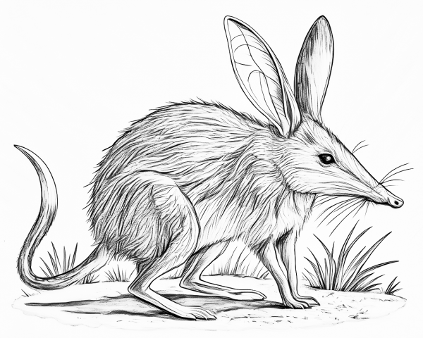 Mamífero Bilby Mayor Australia -Colorear
