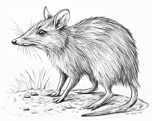 17785 Mamifero Bandicoot de hocico largo Australia (1)-Colorear-min Mamífero Bandicoot De Hocico Largo Australia -Colorear