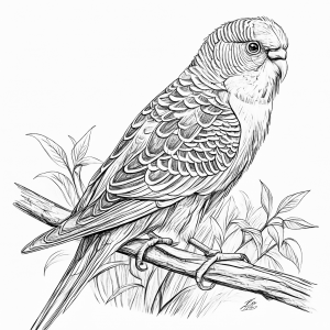 Ave Perico Australiano Australia -Colorear