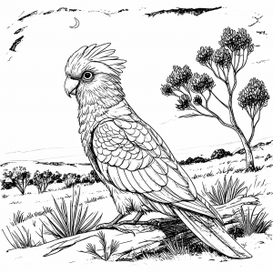 Ave Cacatúa Galah Australia Colorear