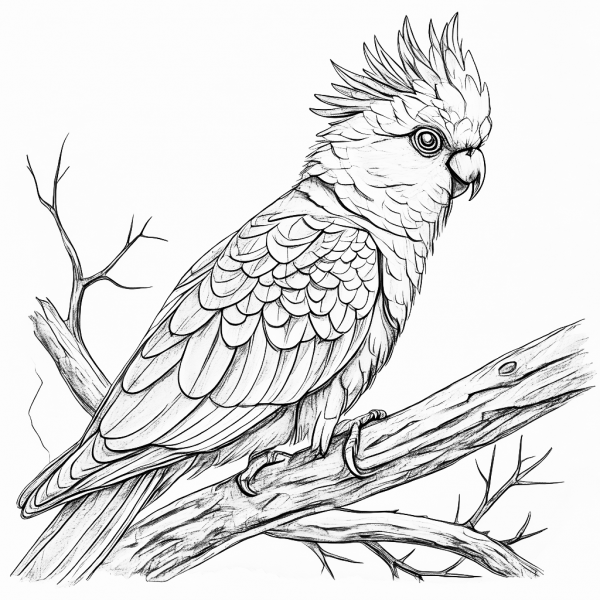 Ave Cacatúa Galah Australia -Colorear