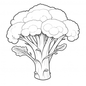 Brócoli, Brassica Oleracea Var  Italica Plenck Colorear