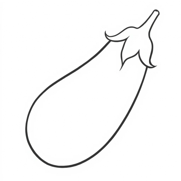 Berenjena, Solanum Melongena Colorear