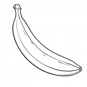 Banana, Musa  Paradisiaca Colorear