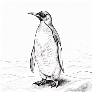 Pingüino Emperador Colorear