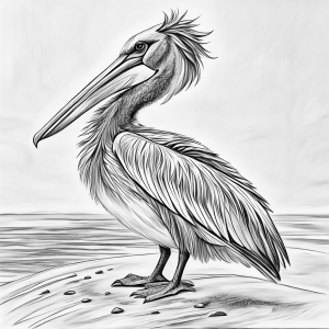 Pelicano Común Colorear