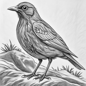 Mirlo Común Colorear