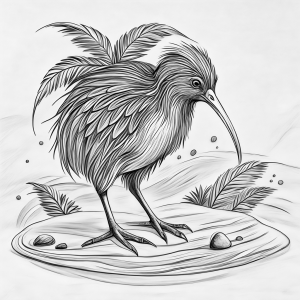 Kiwi Común Colorear