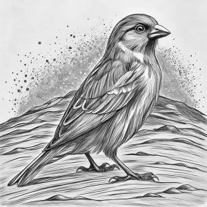 Gorrión Común Colorear