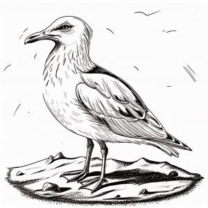 Gaviota Argéntea Colorear