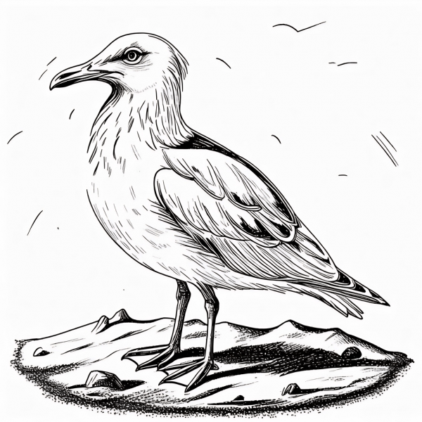 Gaviota Argéntea Colorear