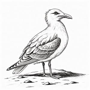 Gaviota Argéntea Colorear