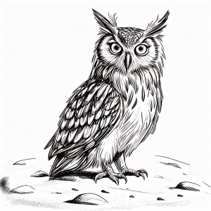 Búho Real Colorear